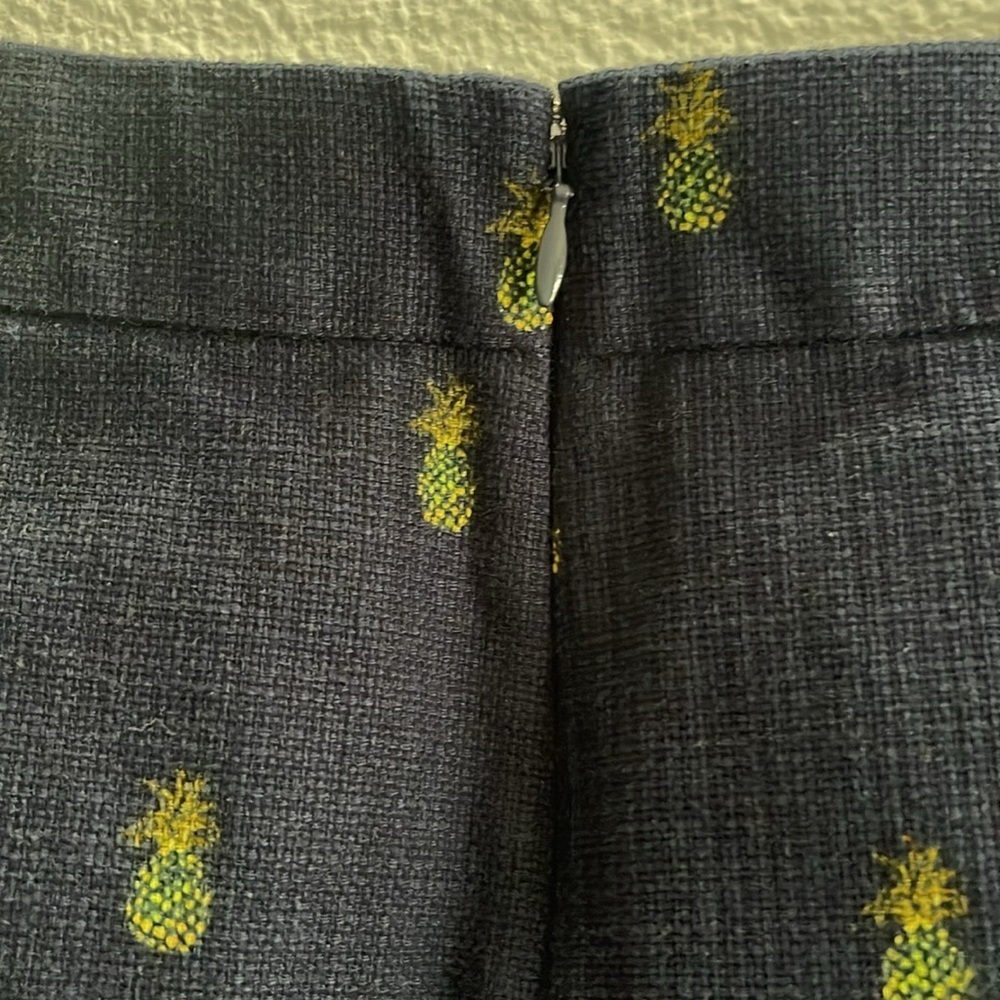 J. Crew Pineapple Print Basketweave Mini Skirt size 6 - Picture 4 of 7